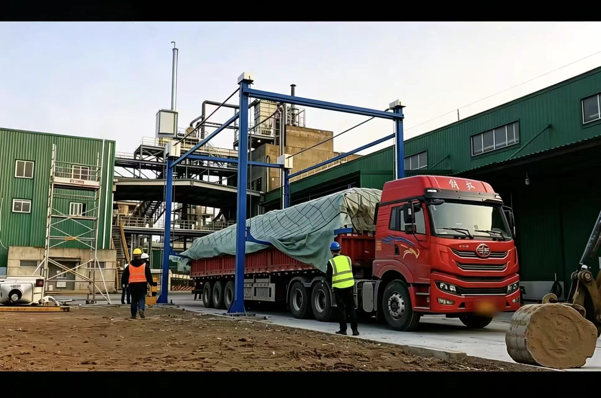 货车自动盖篷布机
